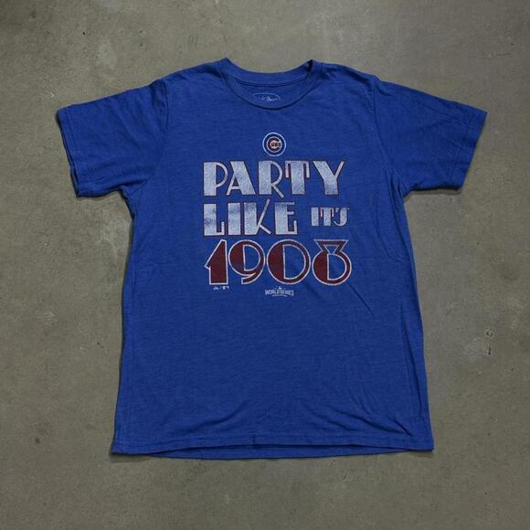 2016 Majestic Threads World Series “Party Like its 1908”Tee - Picture 1 of 5